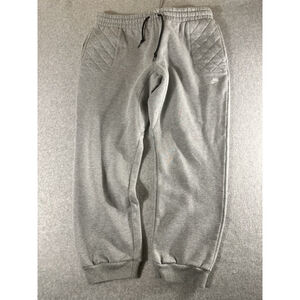 Nike Fleece Jogger Sweatpants Mens XXL Gray Quilted Pocket Logo